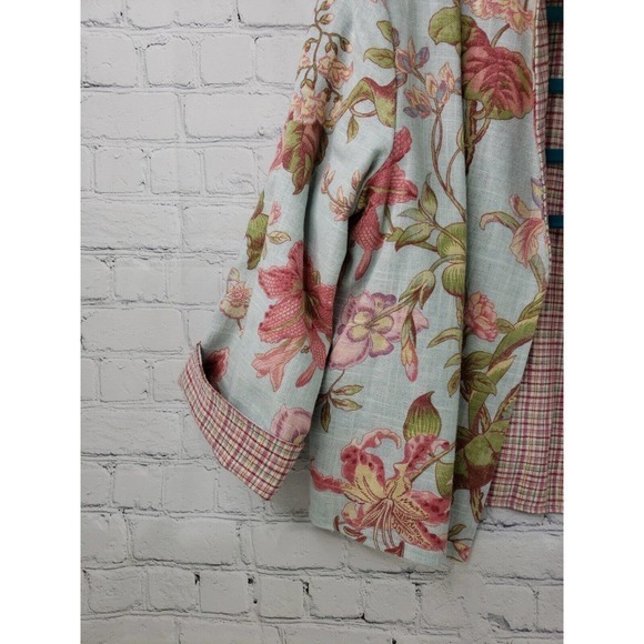 Vtg Painted Pony Tapestry Jacket Floral Lg Cropped Spring Belize Riviera/Spring - Picture 2 of 16